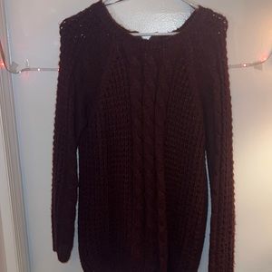 Zipper back sweater